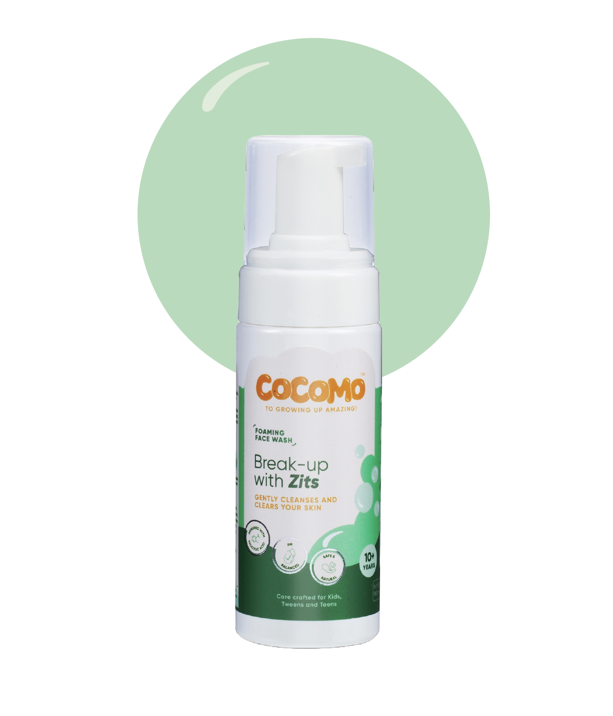 Cocomo natural anti acne foaming face wash for tweens and teens