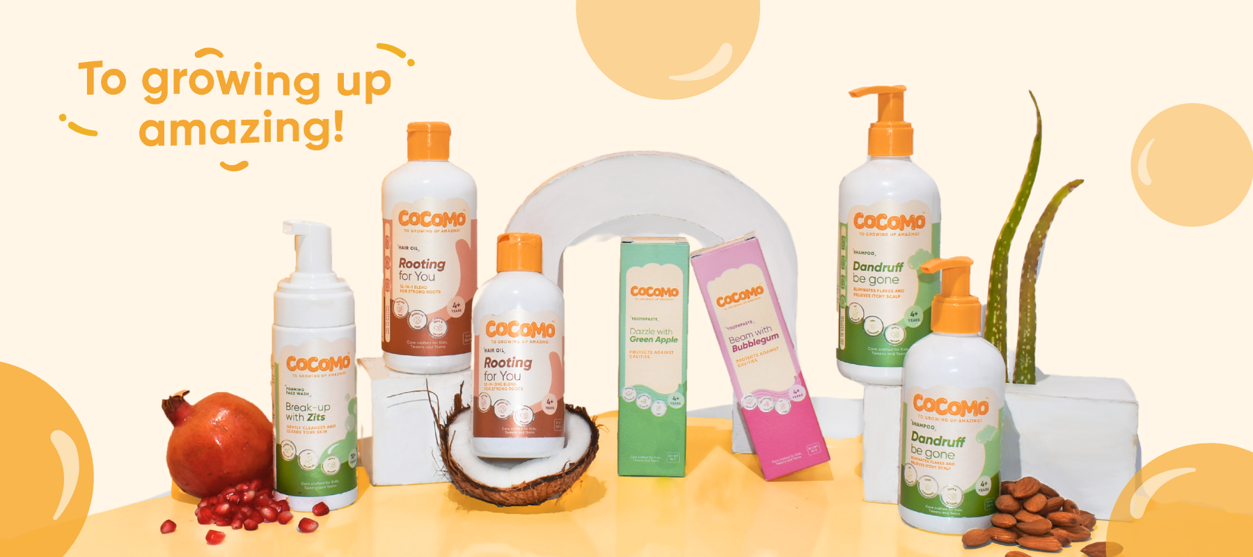 Cocomo natural skin and hair care products for kids, tweens and teens