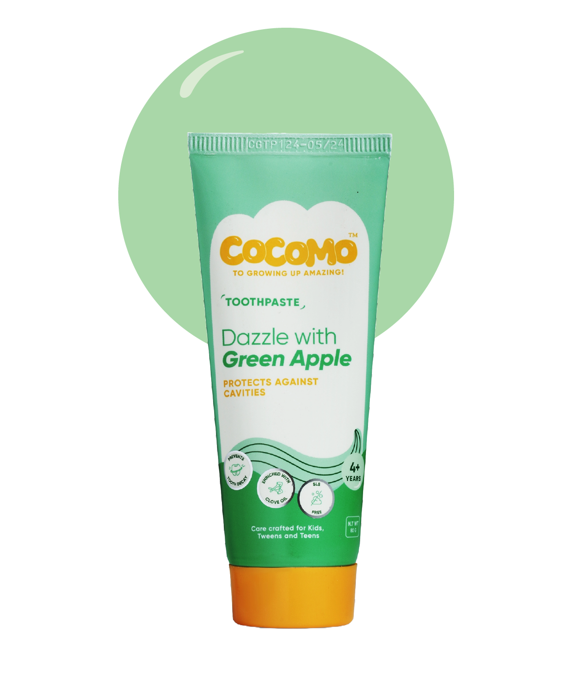 Cocomo natural green apple toothpaste for kids