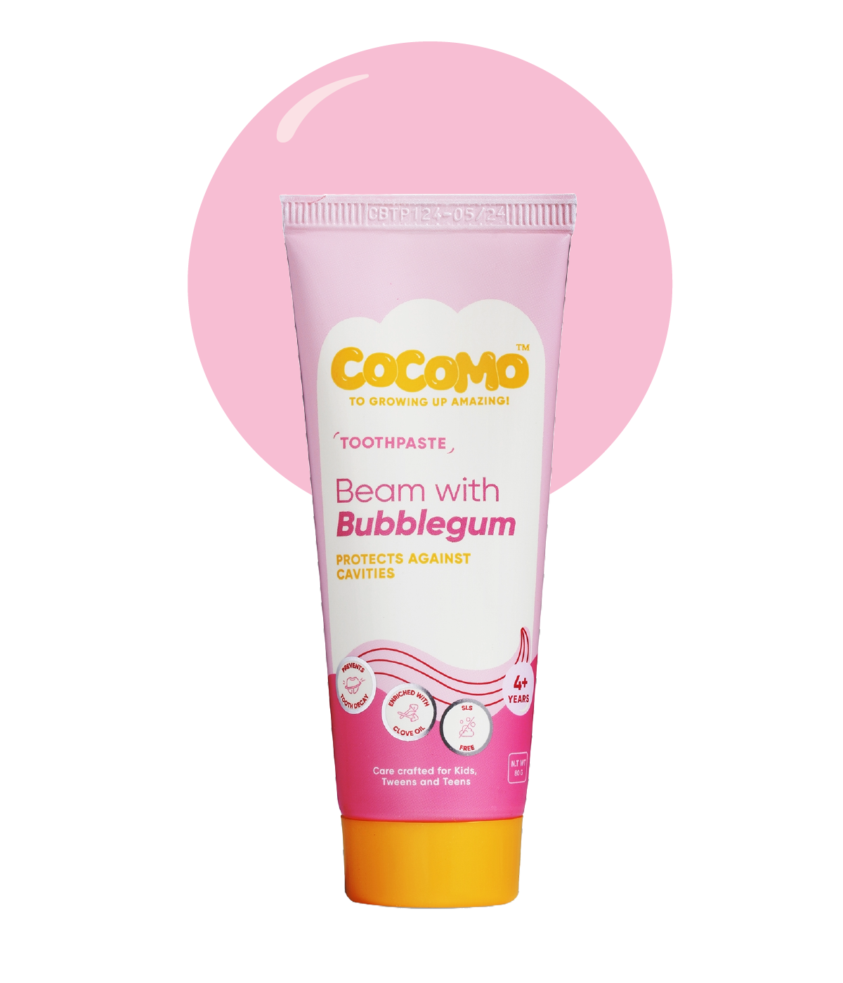 Cocomo natural bubblegum toothpaste for kids