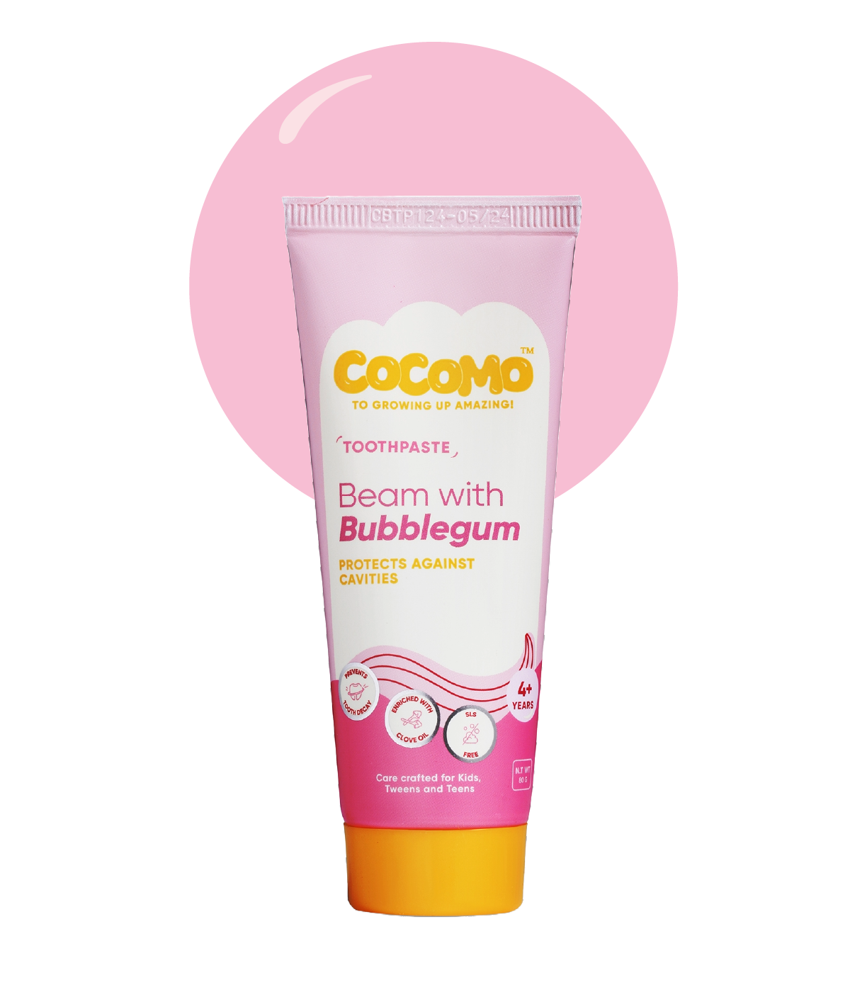  Cocomo natural bubblegum toothpaste for kids 