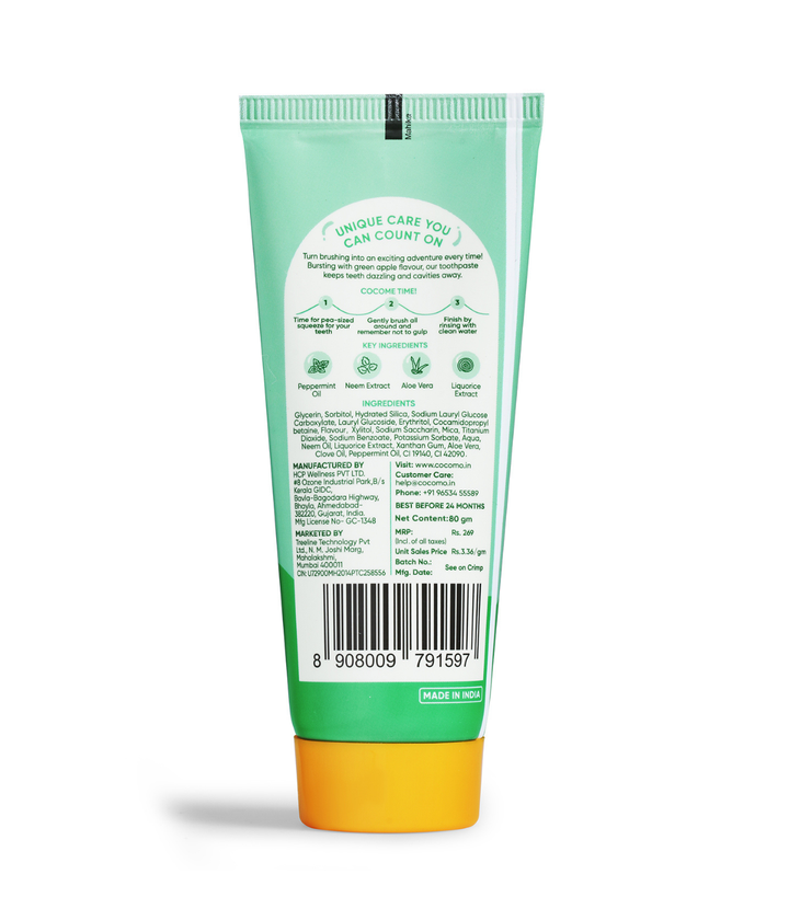 Dazzle with Green Apple - Cocomo Kids Toothpaste