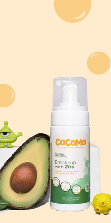 cocomo anti acne face wash for kids, tweens and teens